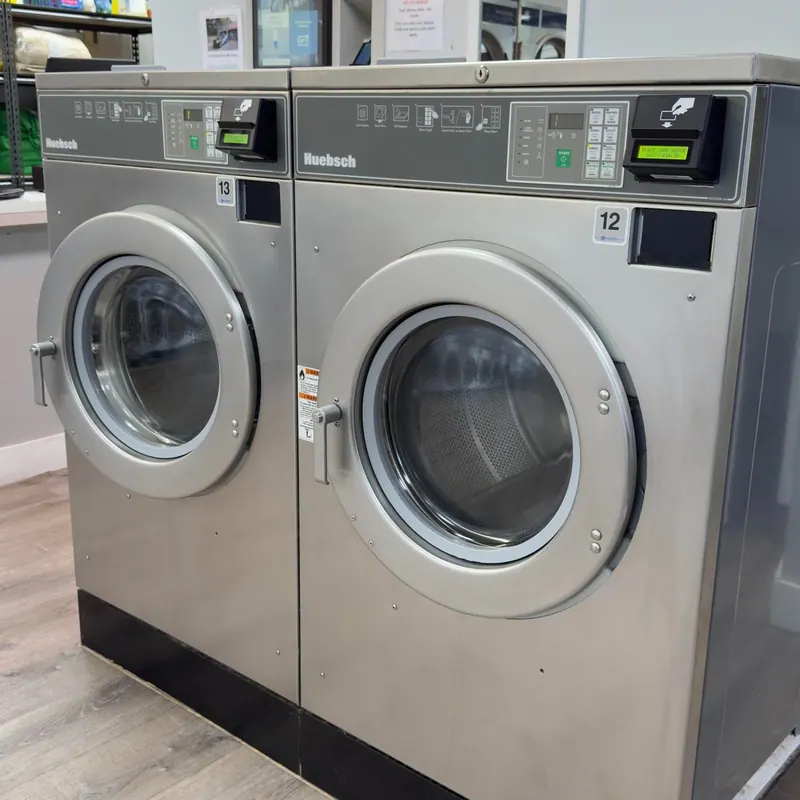 Commercial washers inside New Paltz Express Laundry