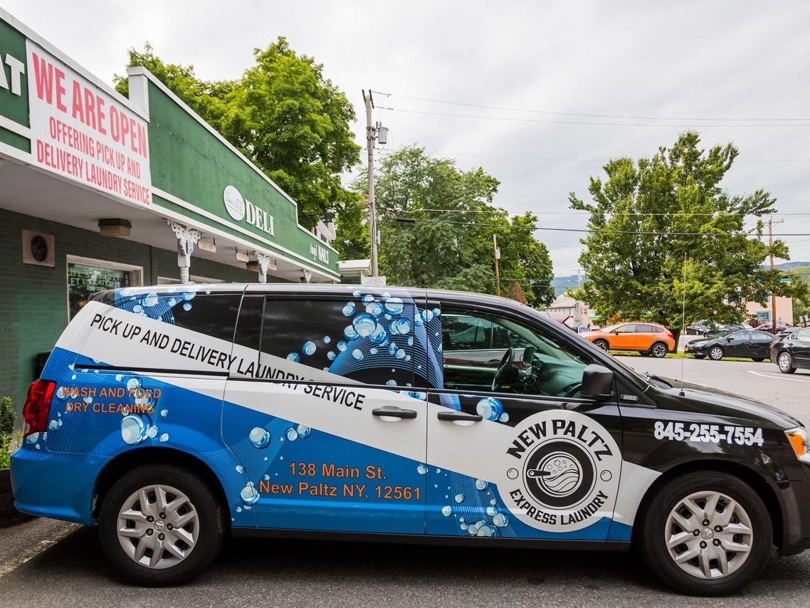 New Paltz Express Laundry delivery van